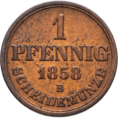 купить Германия, Королевство Ганновер 1 пфенниг 1858 В