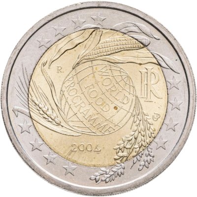 купить Италия 2 евро (euro) 2004 50 лет Всемирной Продовольственной программы