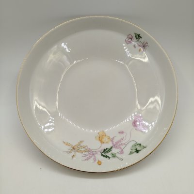 купить Салатник с растительным декором, фарфор, деколь, золочение, Concordia Lesov, Чехословакия, 1970-1991 гг.