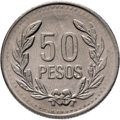 купить Колумбия 50 песо (pesos) 2012 Герб на аверсе