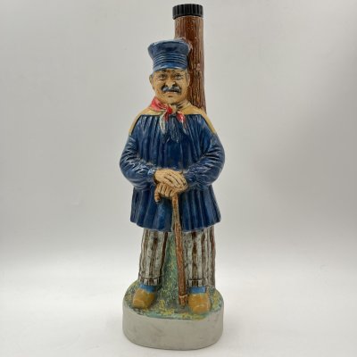 купить Штоф фигурный в виде мужчины в синем кафтане и фуражке, K.L.E.M., керамика, роспись, Италия, 1978 г.