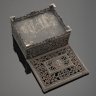Купить Шкатулка с ажурным декором, чугун, крашение, Каслинский чугунолитейный завод (Касли), СССР, 1960-1970 гг.