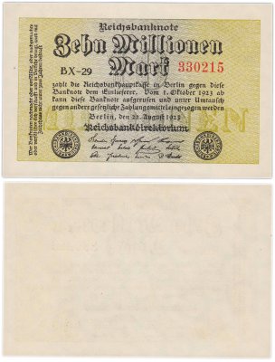 купить Германия 10000000 марок 1923