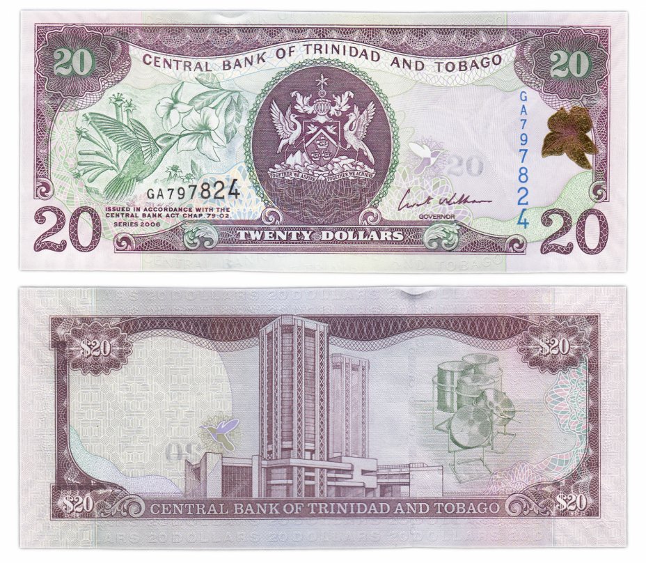 купить Тринидад и Тобаго 20 долларов 2006 (Pick 49a)
