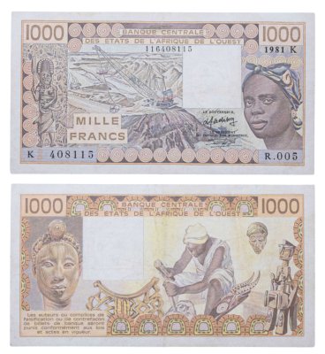 купить Западные Африканские штаты 1000 франков 1981