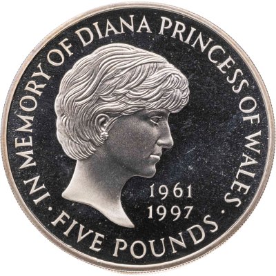 купить Великобритания 5 фунтов (pounds) 1999 "Принцесса Диана"