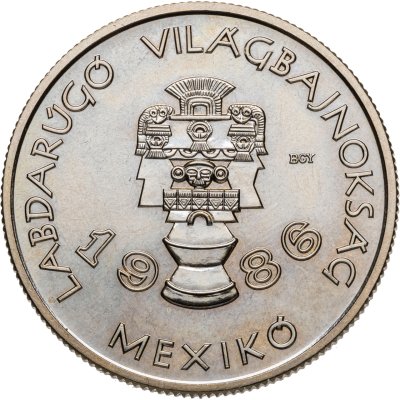 купить Венгрия 100 форинтов (forint) 1985 "Чемпионат мира по футболу 1986 - Национальные мексиканские артефакты "