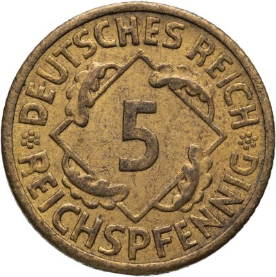 купить Германия 5 рейхспфеннигов (reichspfennig) 1924 A