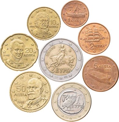 купить Греция набор из 8 монет 2002