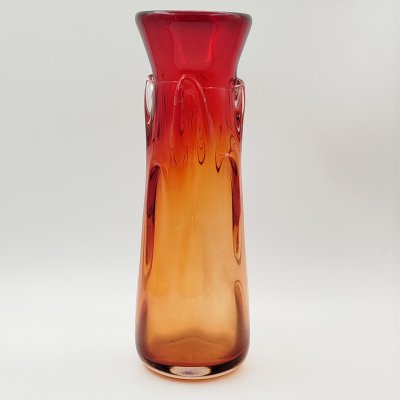 купить Ваза необычной формы в янтарно-красной гамме, цветное стекло, СССР, 1960-1990 гг.