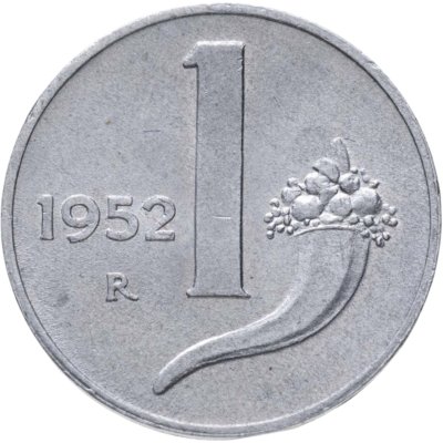 купить Италия 1 лира (lira) 1952