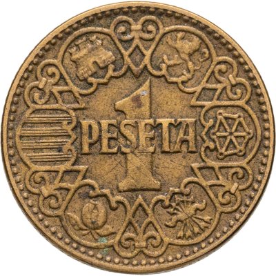 купить Испания 1 песета (peseta) 1944