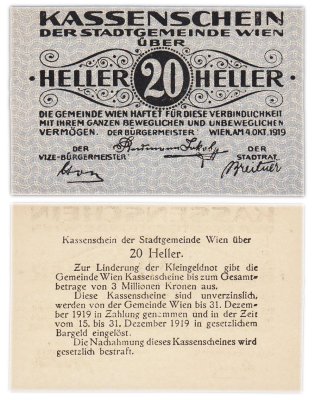 купить Австрия 20 геллеров 1919