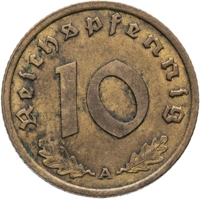 купить Германия, Третий рейх 10 рейхспфеннигов (reichspfennig) 1939