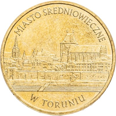 купить Польша 2 злотых 2007 "Средневековый город в Торуни (Toruniu)"