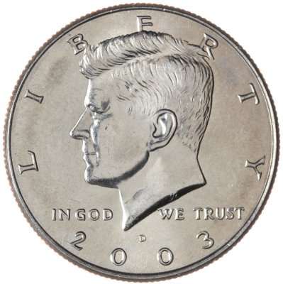 купить США 50 центов (1/2 доллара, half dollar) 2003 D Kennedy Half Dollar (Кеннеди) знак монетного двора "D" - Денвер