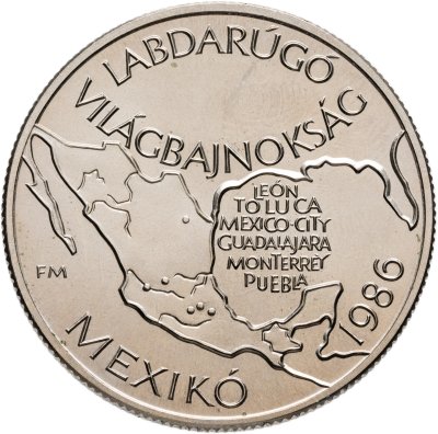 купить Венгрия 100 форинтов (forint) 1985 Чемпионат мира по футболу 1986 - Карта Мексики