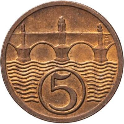 купить Чехословакия 5 геллеров (haleru) 1923
