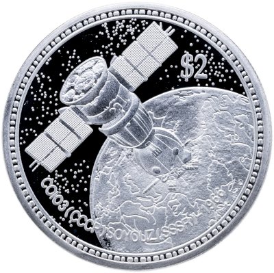 купить Остров Ниуэ 2 доллара 2014 «Космический корабль Союз 1966»