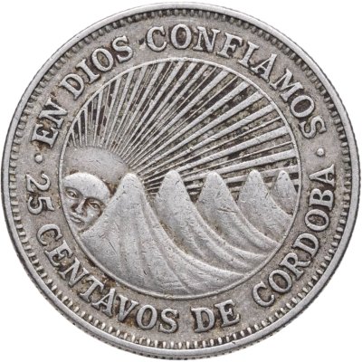 купить Никарагуа 25 сентаво (centavos) 1972