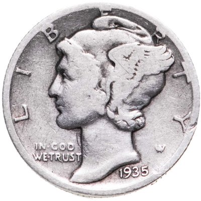 купить США 1 дайм (10 центов) 1935 Mercury Dime