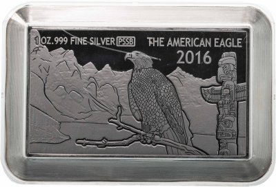 купить Остров Фиджи 1 доллар 2016 "Американский орел" [серебро 999 31.1 грамм]