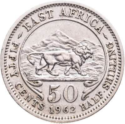 купить Британская Восточная Африка 50 центов (cents) 1962
