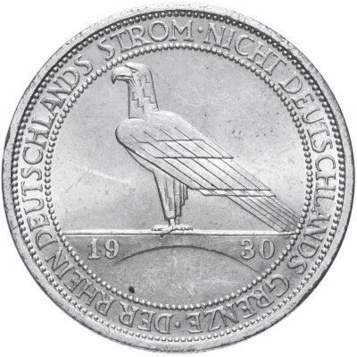 купить Германия (Веймарская республика) 3 рейхсмарки (reichsmark) 1930 D "Освобождение Рейнской области (Рейнланда)"