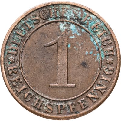 купить Германия 1 пфенниг (рейхспфенниг) 1930, знак монетного двора "A" — Берлин