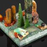 Купить Композиция настольная "Лес" (название условное), натуральный камень, янтарь, рог, Российская Федерация, 1990-2015 гг.