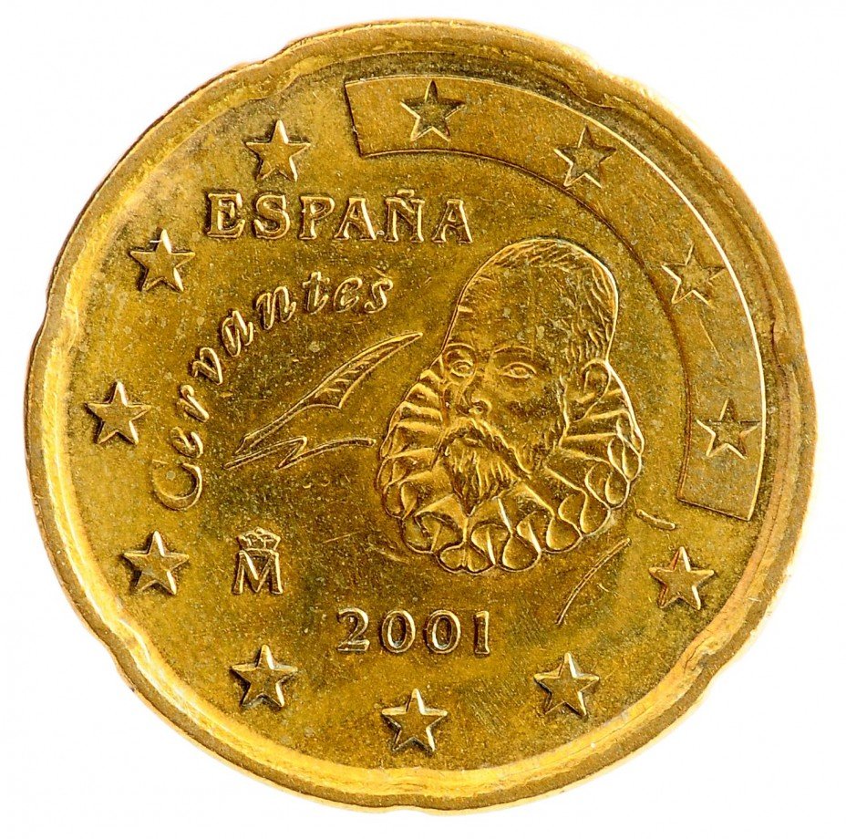 купить Испания 20 евро центов 2001