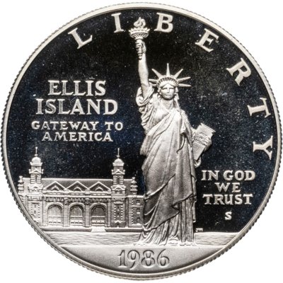 купить США 1 доллар (dollar) 1986 S Statue of Liberty (100 лет Статуе Свободы) знак монетного двора "S" - Сан-Франциско