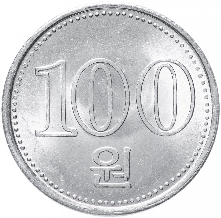 Монета Южной Кореи 100 вон
