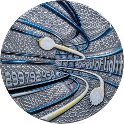 купить Остров Ниуэ 5 долларов 2016 "Скорость света", в футляре с сертификатом