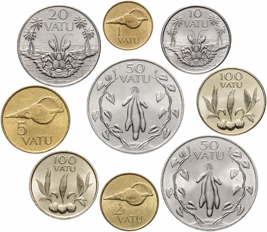 купить Вануату набор из 9 монет 1990-2002