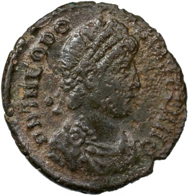 купить Римская империя. Феодосий I Великий [379-395] Æ 18 мм. бронза. 379-395 Константинополь