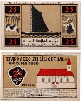 купить Австрия нотгельды 25 пфеннигов 1921
