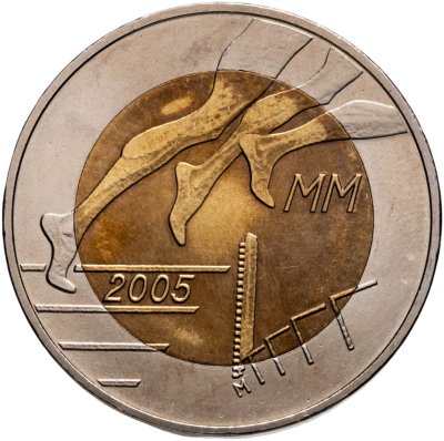 купить Финляндия 5 euro (евро) 2005 "10-й чемпионат мира по лёгкой атлетике"