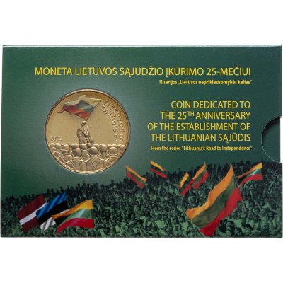 купить Литва 25 лит 2013 "25 лет Саюдис" в буклете