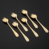 Купить Набор из 6 чайных ложек, мНЦ (медь-никель-цинк), штамповка, золочение, Кольчугинский завод цветных металлов, СССР, 1962-1991 гг.