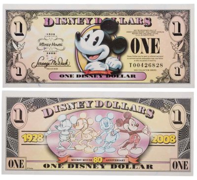 купить США 1 Дисней доллар 2008 серия Т Юбилейная