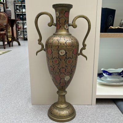 купить Ваза для цветов в восточном стиле (большая), латунь, эмали, Индия, 1970-1990 гг.