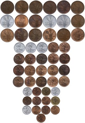 купить Турция - набор монет для обращения 1962-1975 (51 штука)