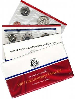 купить США годовой набор 1987 P+D (10 монет+2 жетона)