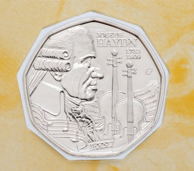 купить Австрия 5 евро 2009 "Йозеф Гайдн" в буклете