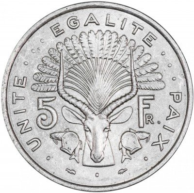 купить Джибути 5 франков 1977