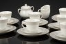 Купить Сервиз чайно-кофейный с лаконичным ажурным декором, на 7 персон (23 предмета), фарфор, деколь, золочение, Eschenbach, Германия, 1930-1950 гг.