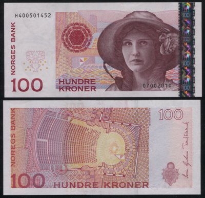 купить Норвегия 100 крон 2010 [Бумага Pick 49e]