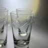Купить Набор из 4 стопок с резным растительным декором, стекло, алмазная грань, Россия, 1990-2010 гг.