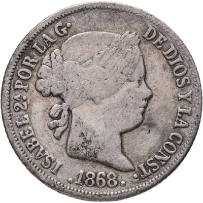 купить Филиппины, Испанская колония 10 сентимо 1868 Изабелла II